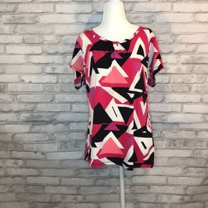 Worthington pink and black top size extra large
